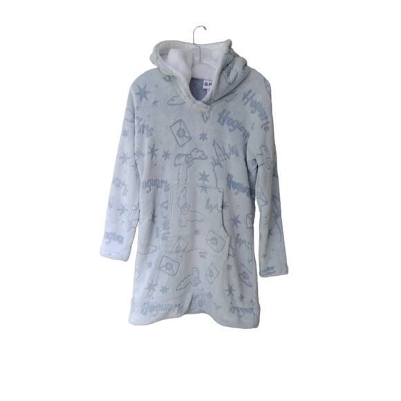 Harry Potter Wizarding World Lounger Plush Pajama Dress with Hood Size S - Picture 8 of 10